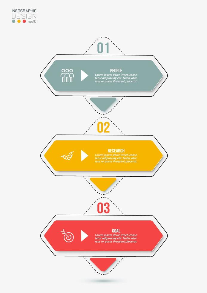 concepto de negocio de plantilla infográfica con diagrama. vector