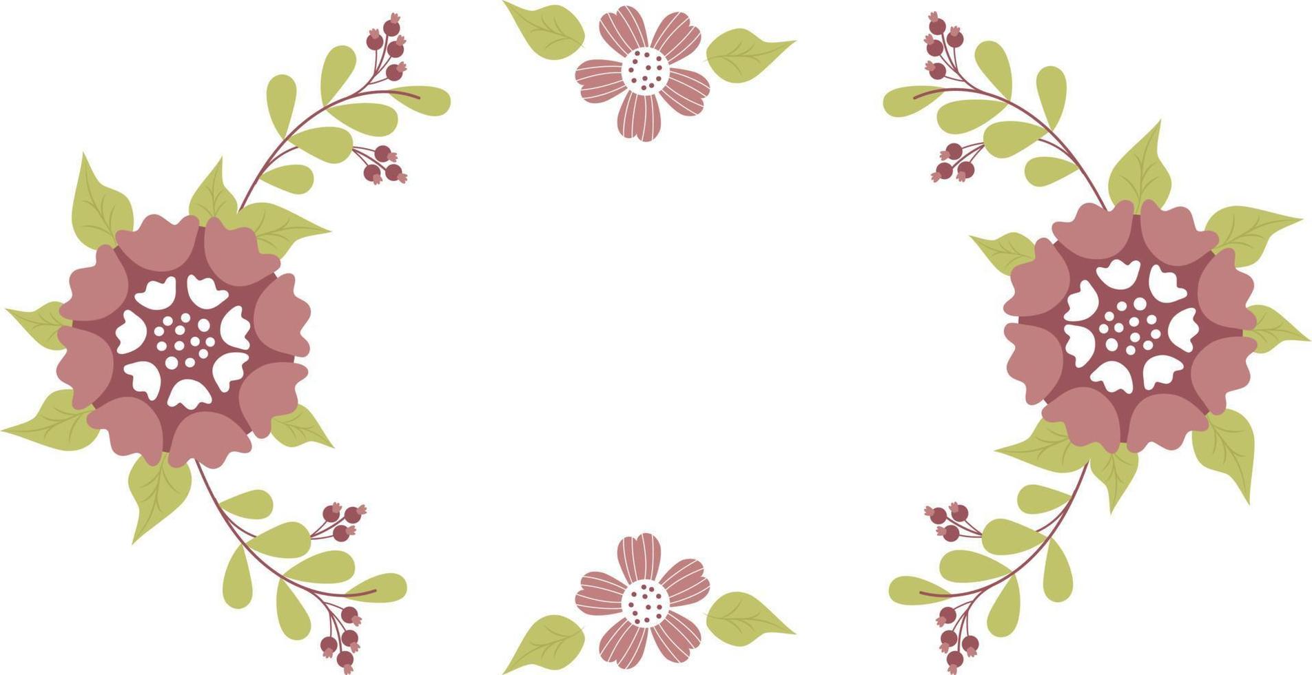 Floral pattern frame. Vector illustration