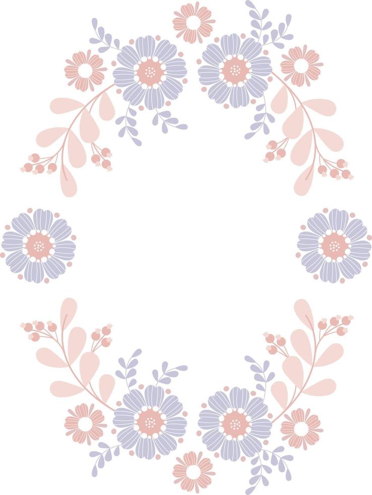 patrón floral. ilustración vectorial decoración de marco botánico floral vector