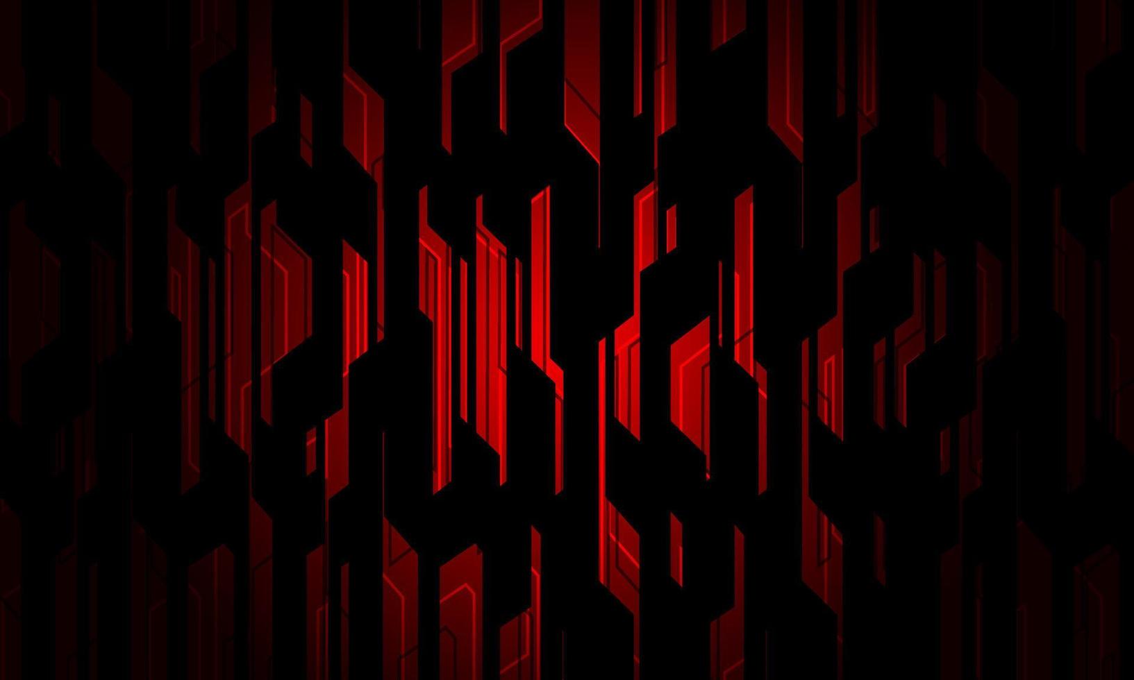 tecnología de línea de circuito rojo abstracto en vector de fondo futurista moderno de diseño gris