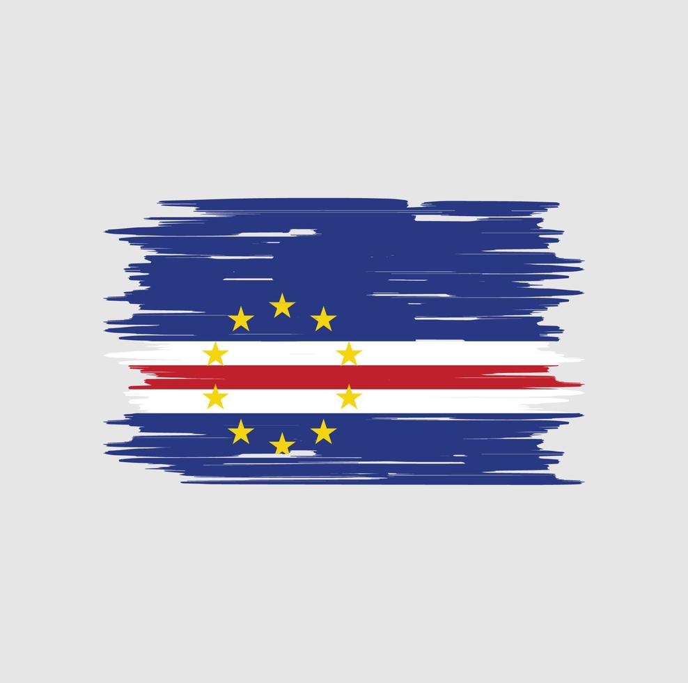 Cape Verde Flag Brush. National Flag vector