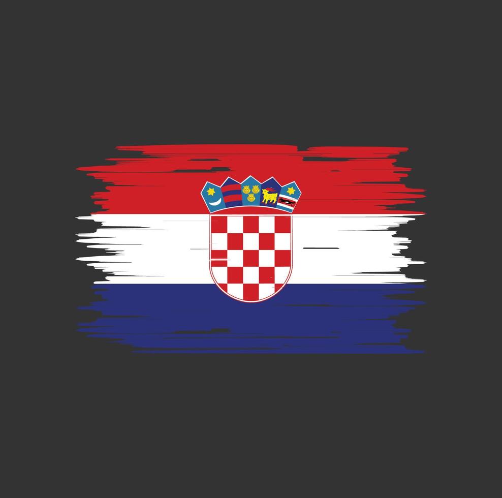 Croatia Flag Brush. National Flag vector