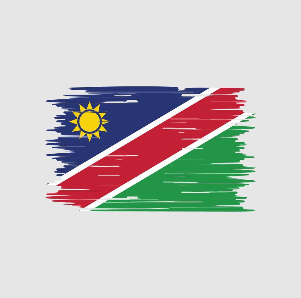 cepillo de bandera de namibia. bandera nacional vector