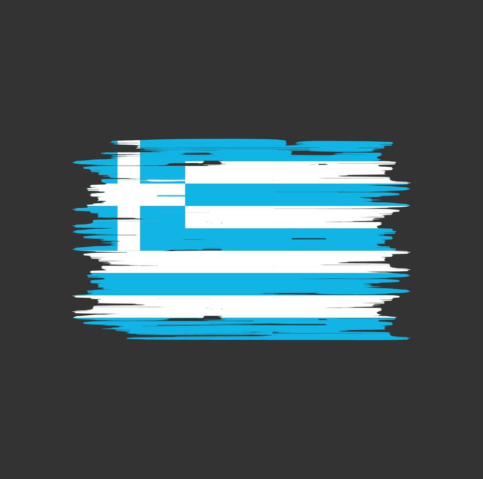 Greece Flag Brush. National Flag vector