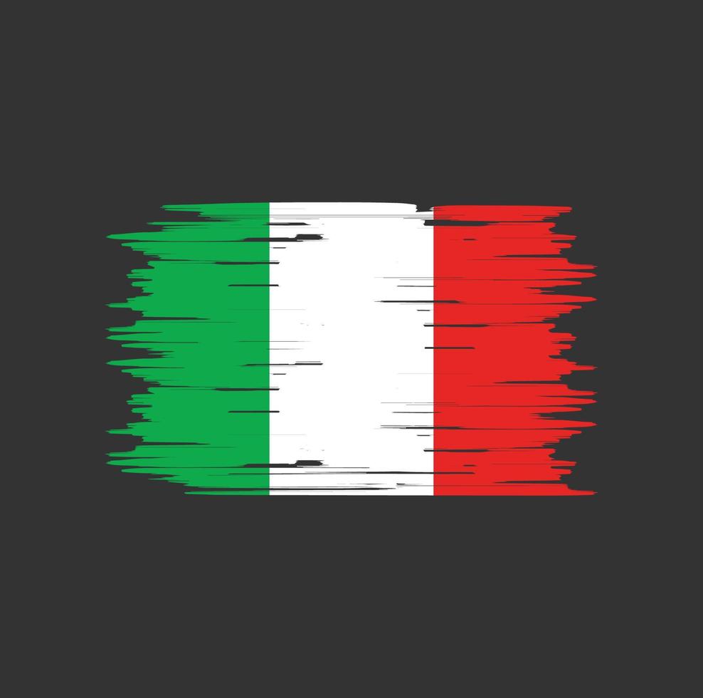 cepillo de bandera de italia. bandera nacional vector