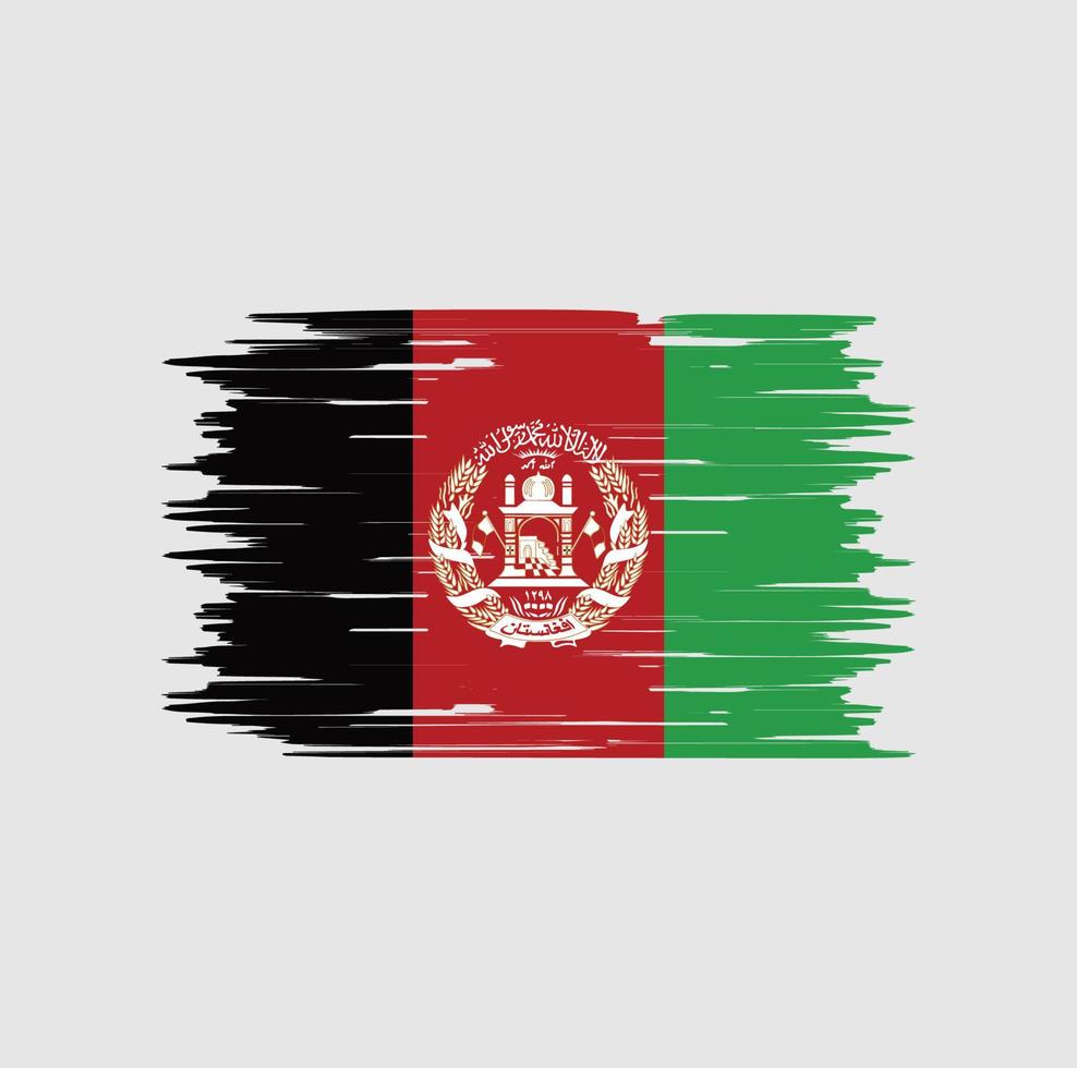 pincel de bandera de afganistán. bandera nacional vector