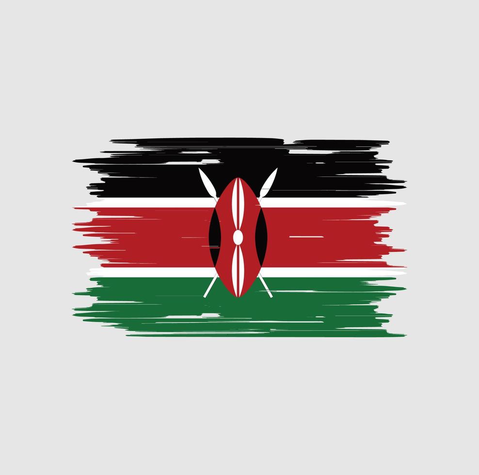 Kenya Flag Brush. National Flag vector