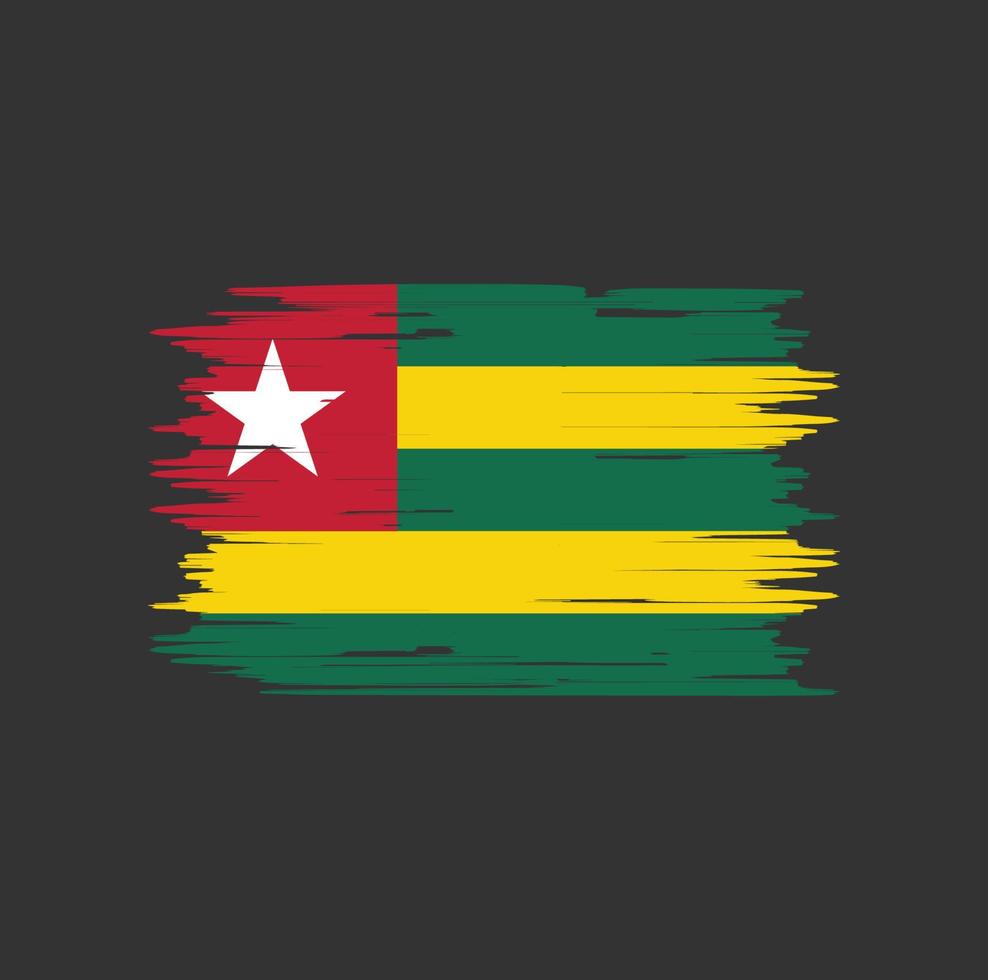 Togo Flag Brush. National Flag vector