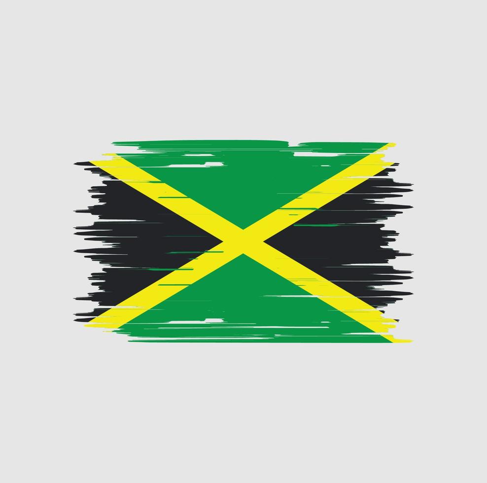 cepillo de bandera jamaica. bandera nacional vector