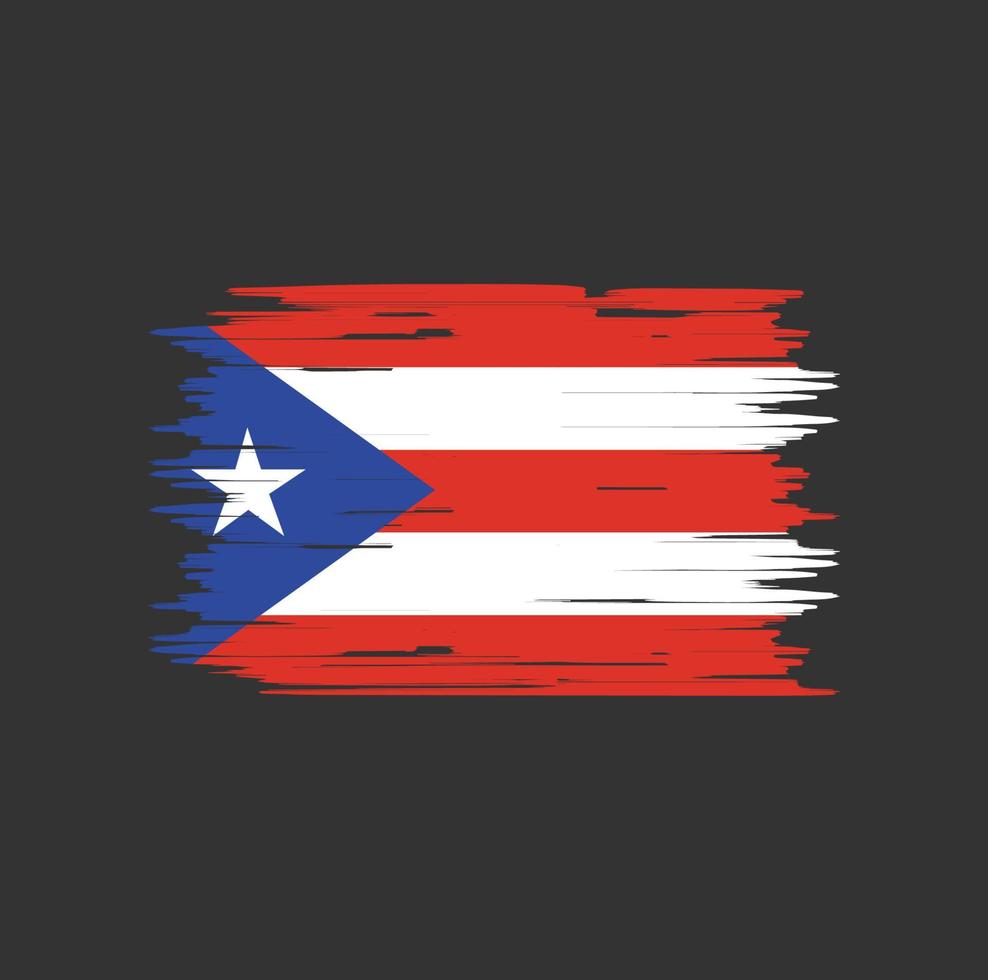 cepillo de bandera de puerto rico. bandera nacional vector