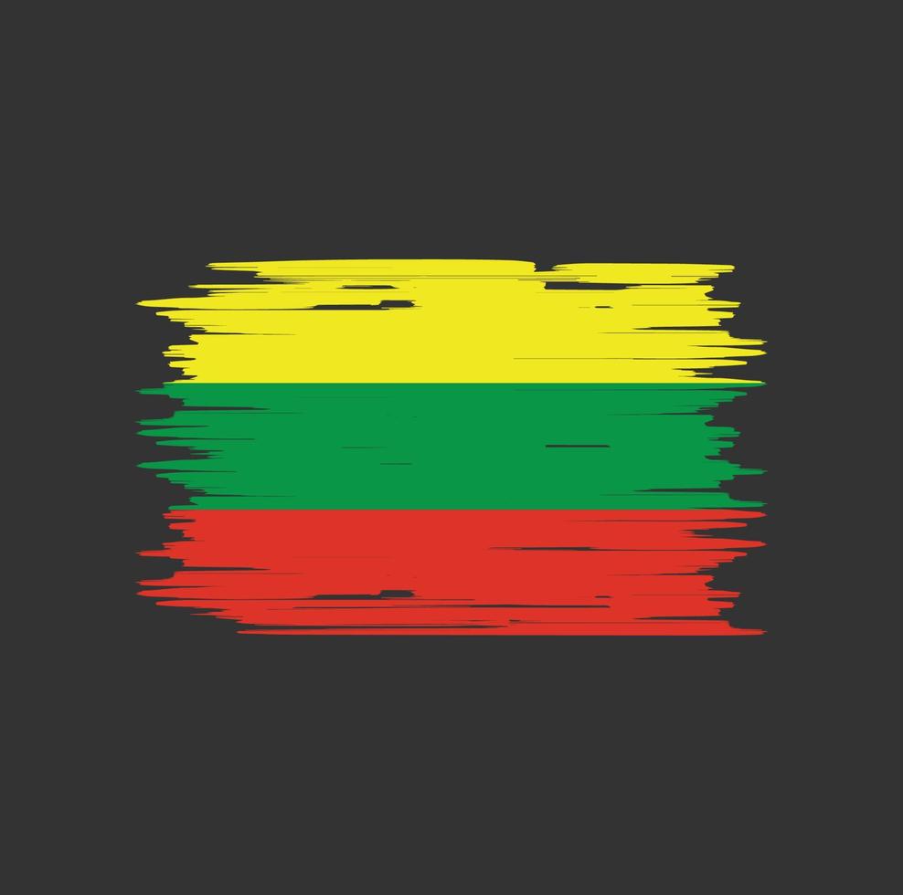 Lithuania Flag Brush. National Flag vector