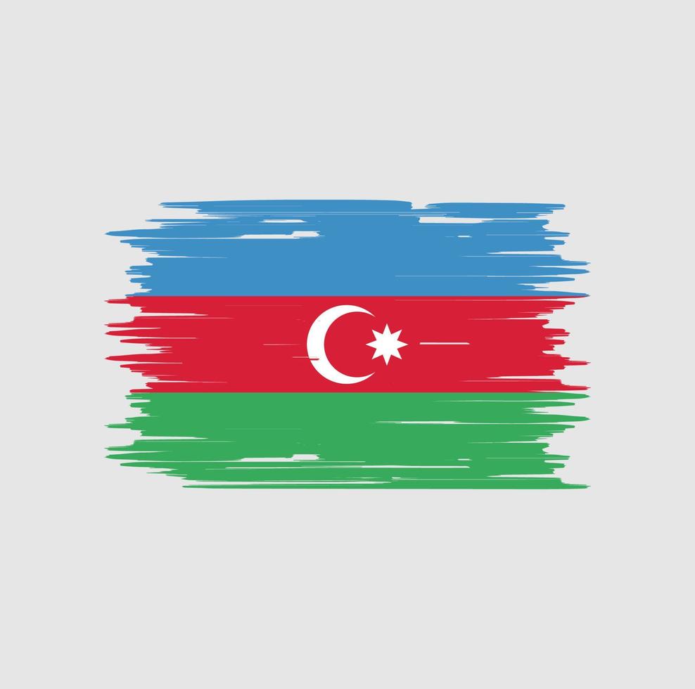 pincel de bandera de azerbaiyán. bandera nacional vector