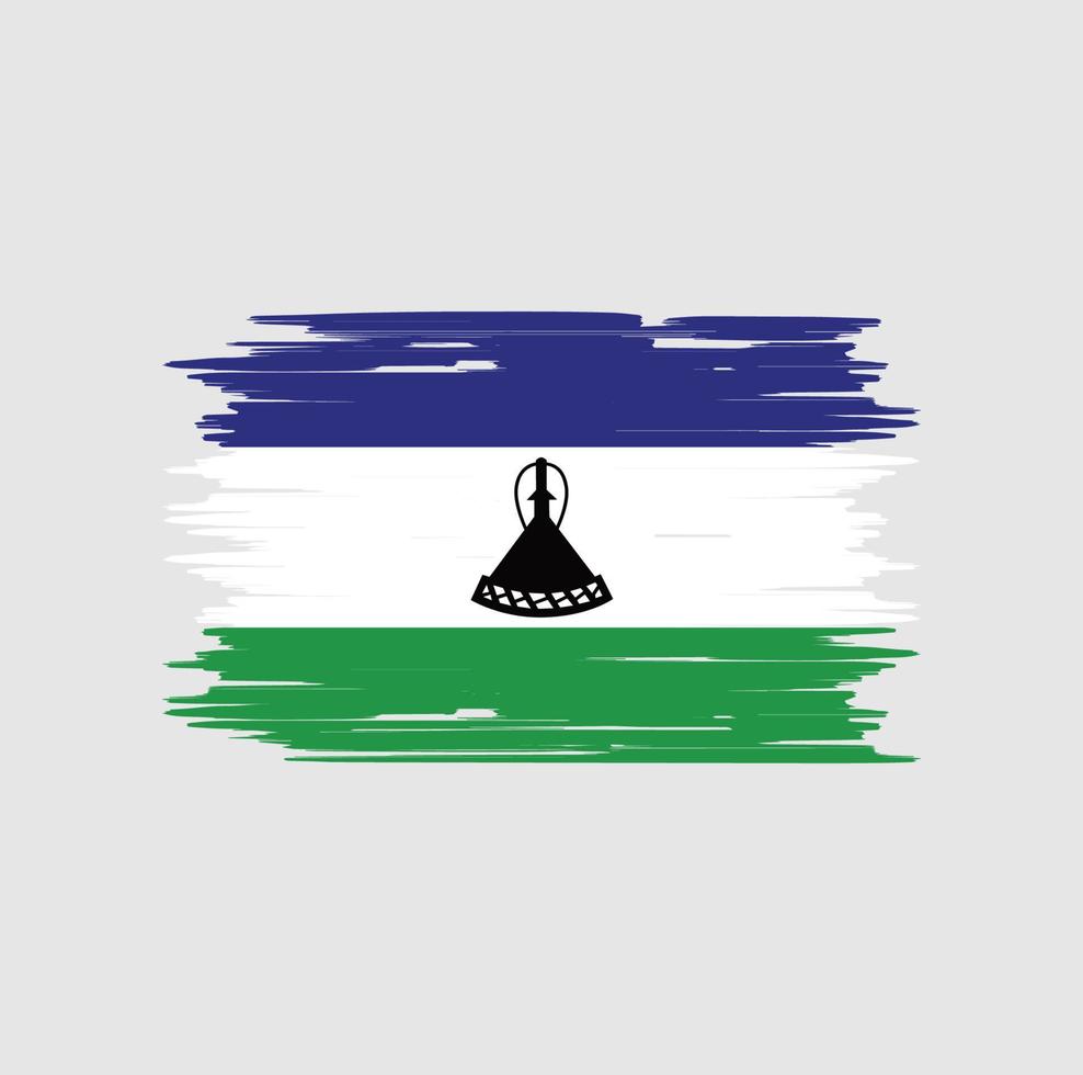cepillo de bandera de lesotho. bandera nacional vector