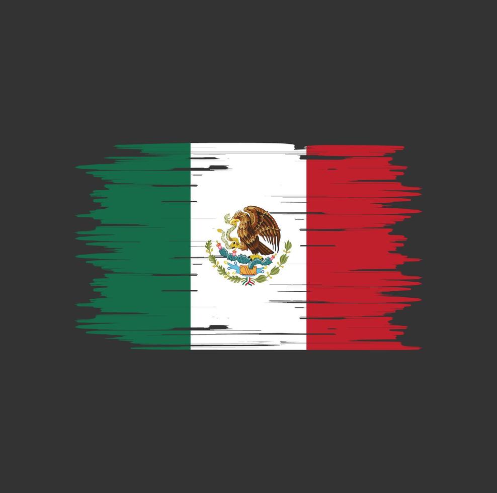 Mexico Flag Brush. National Flag vector