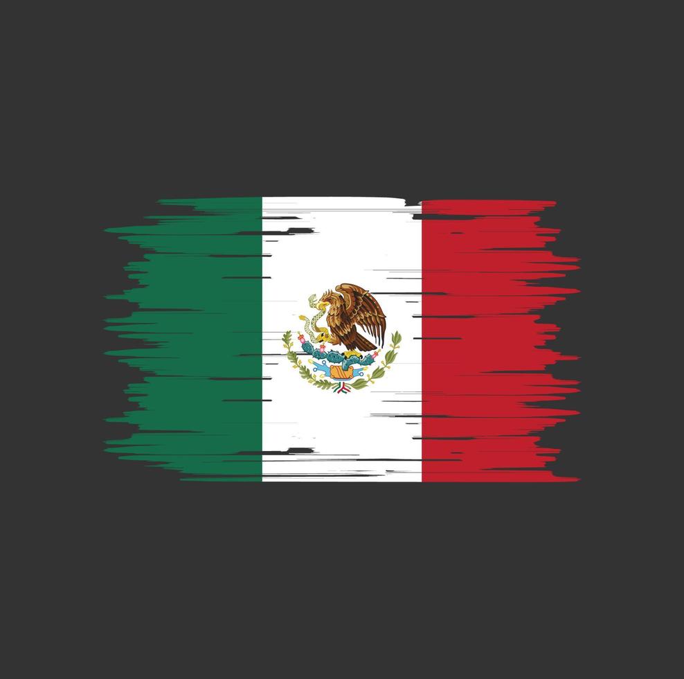 cepillo de bandera de méxico. bandera nacional vector