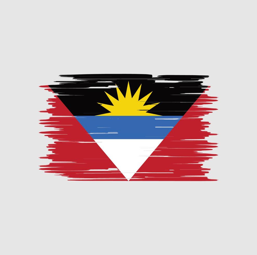 cepillo de bandera de antigua y barbuda. bandera nacional vector