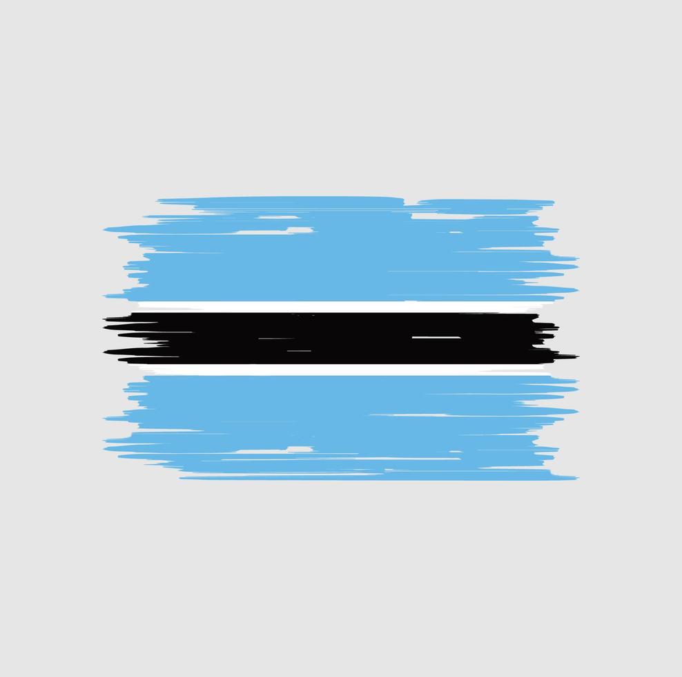 Botswana Flag Brush. National Flag vector