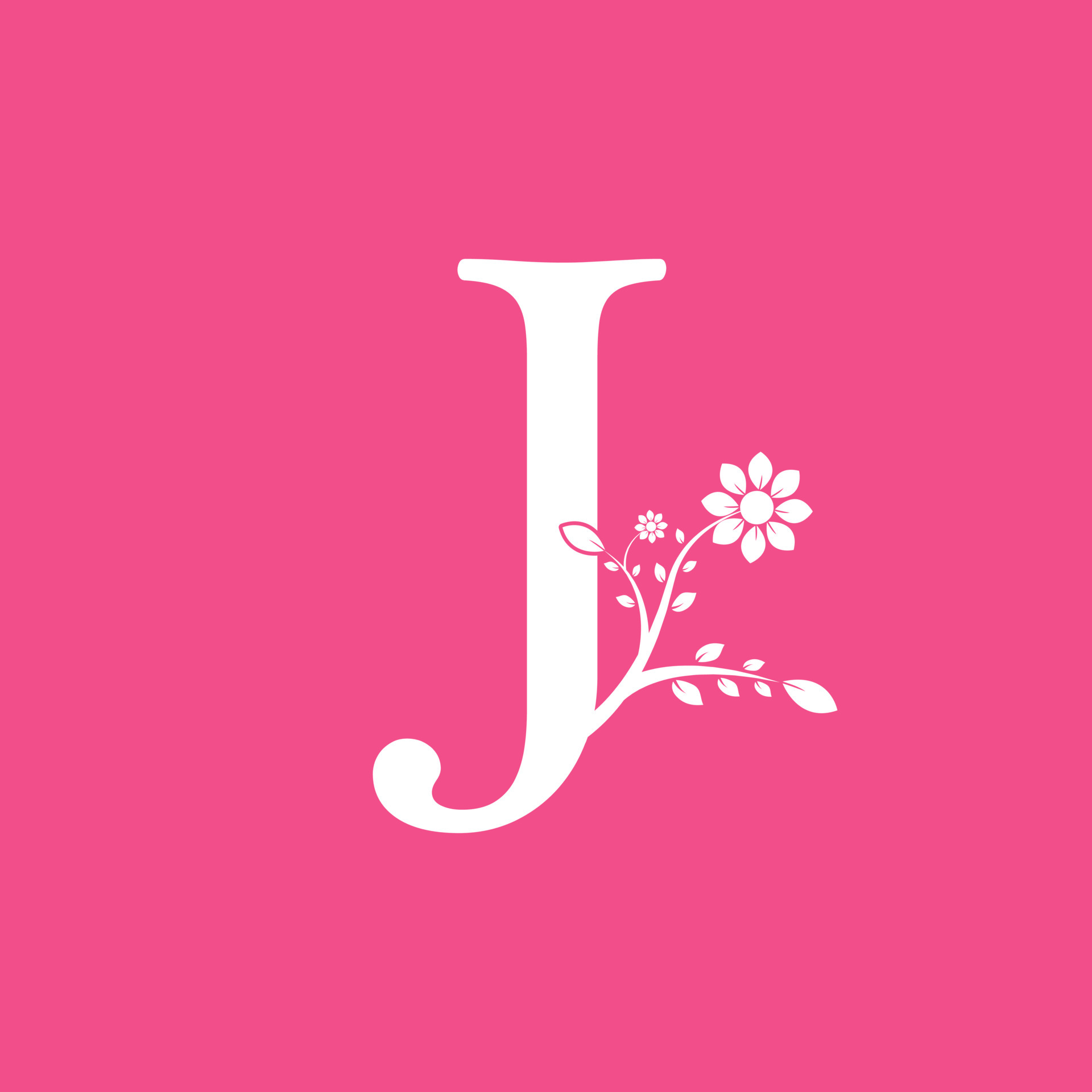 Letter J Linked Fancy Logogram Flower Usable For Business And Nature Logos 6234593 Vector Art At Vecteezy