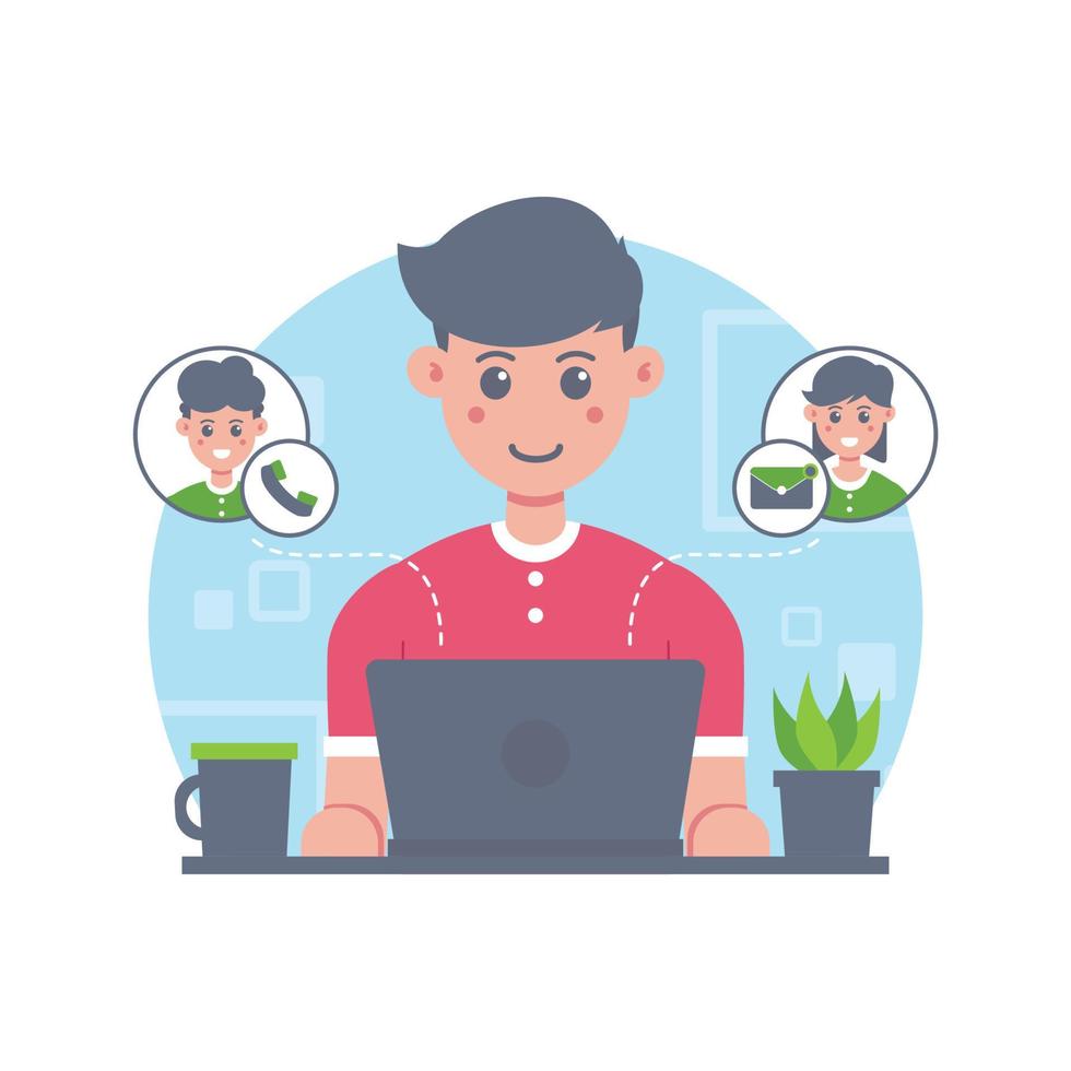 Working From Home vector