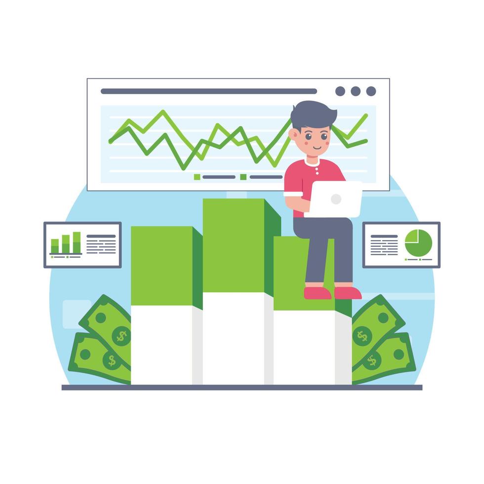 Investment Data Concept Illustration vector