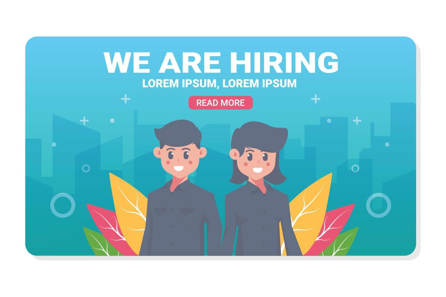 Recruitmen Concept Landing Page vector