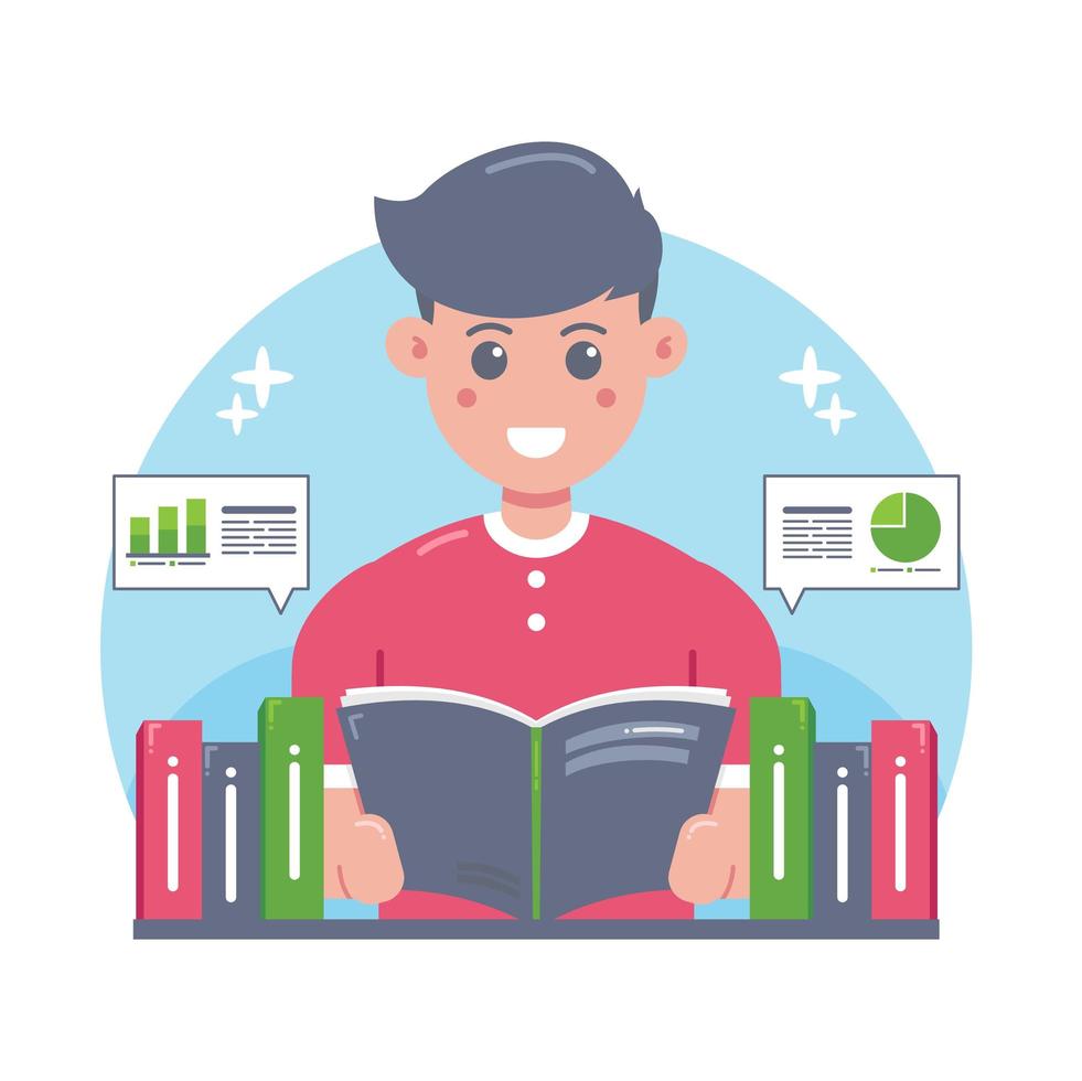 Studying and Learning concept illustration vector