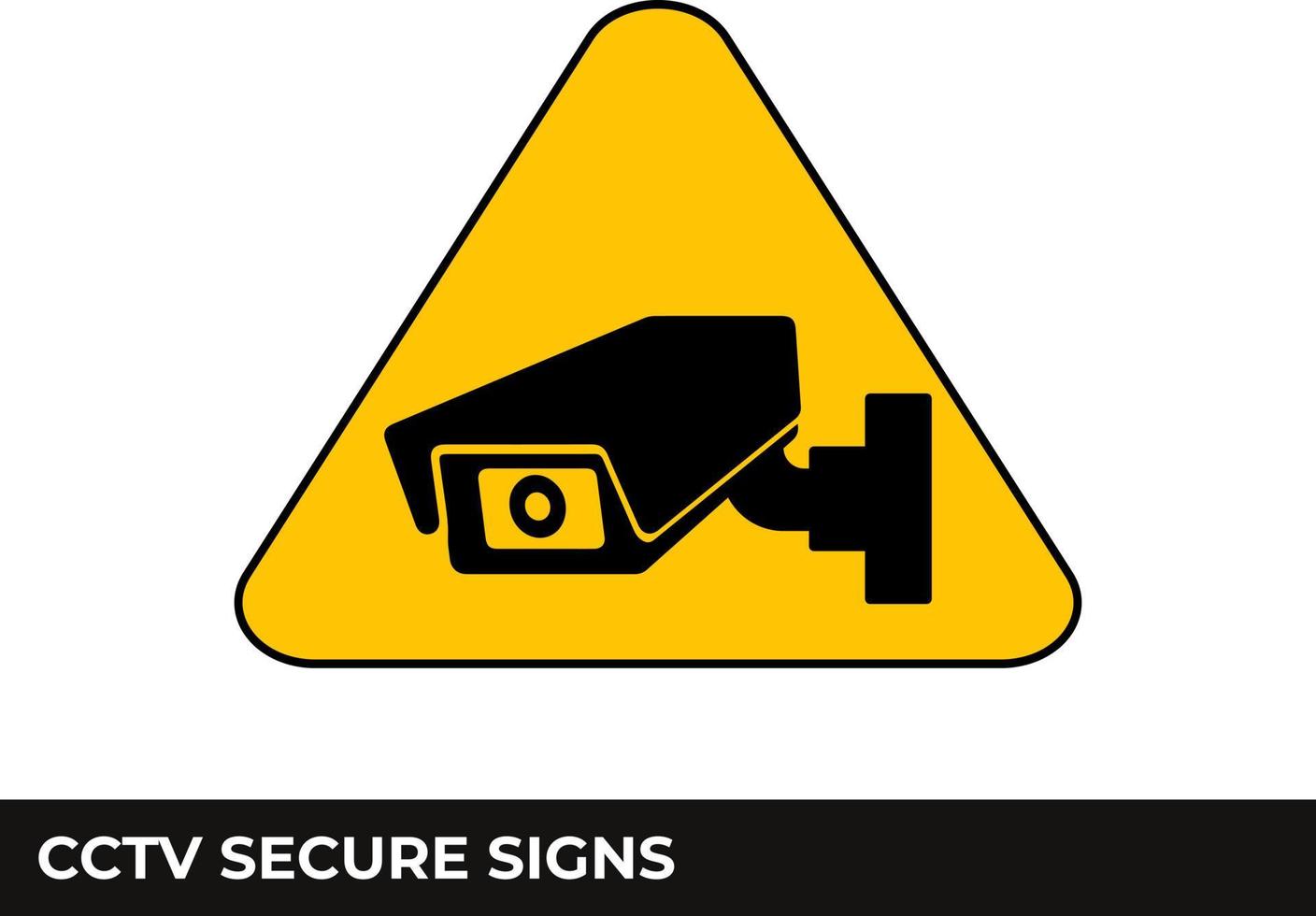 Cctv, Alarm, Monitored And 24 Hour Video Camera Surveillance Sign In Vector, Easy To Use And Print Design Templates vector