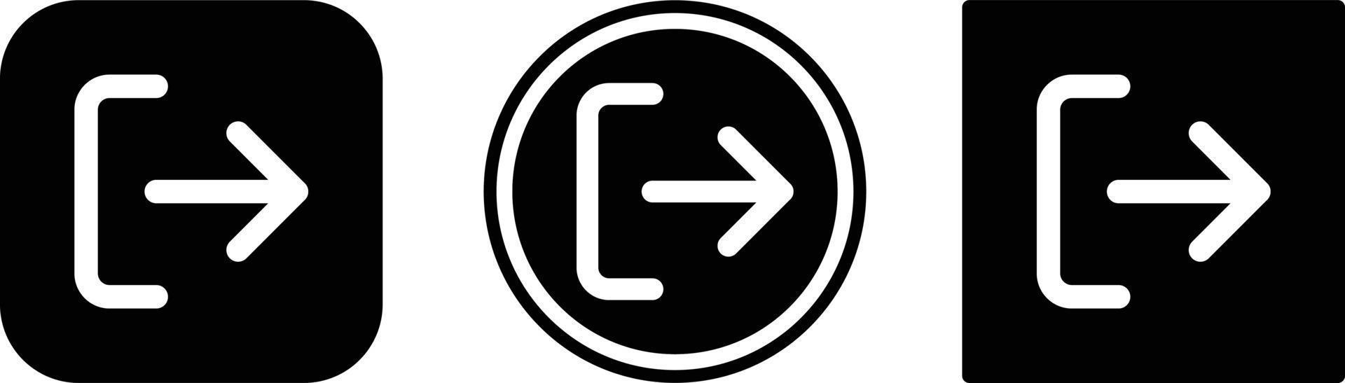 icono de cierre de sesión. conjunto de iconos web. colección de iconos. ilustración vectorial sencilla. vector