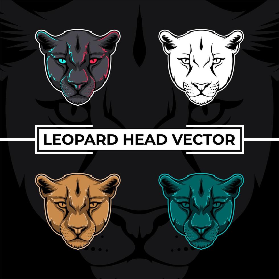 vector de cierre de cabeza de leopardo