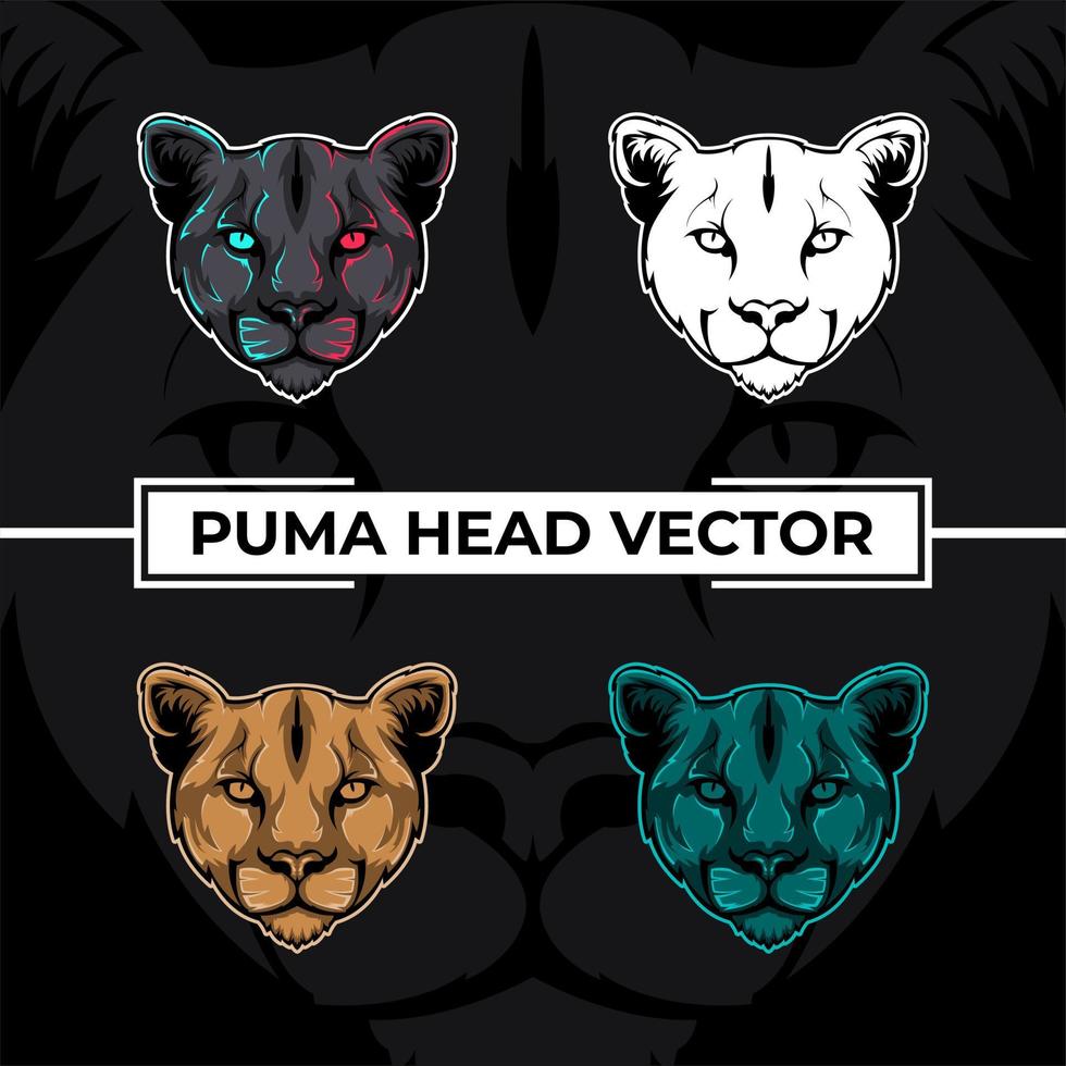 Puma head close up vector
