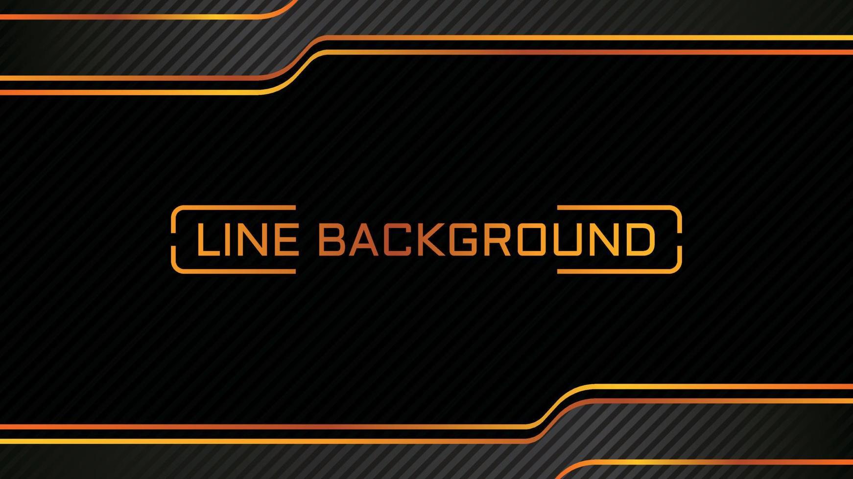 Line black and gold background vector