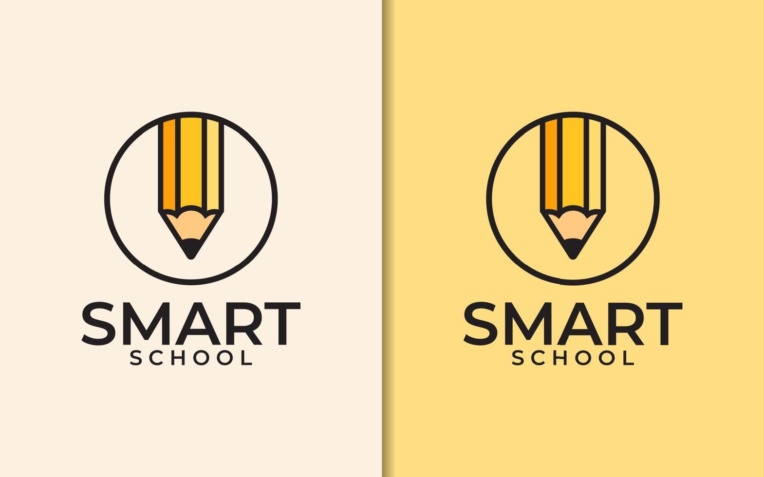 educación graduado toga sombrero lápiz para escuela universidad universidad campus académico diseño de logotipo vector