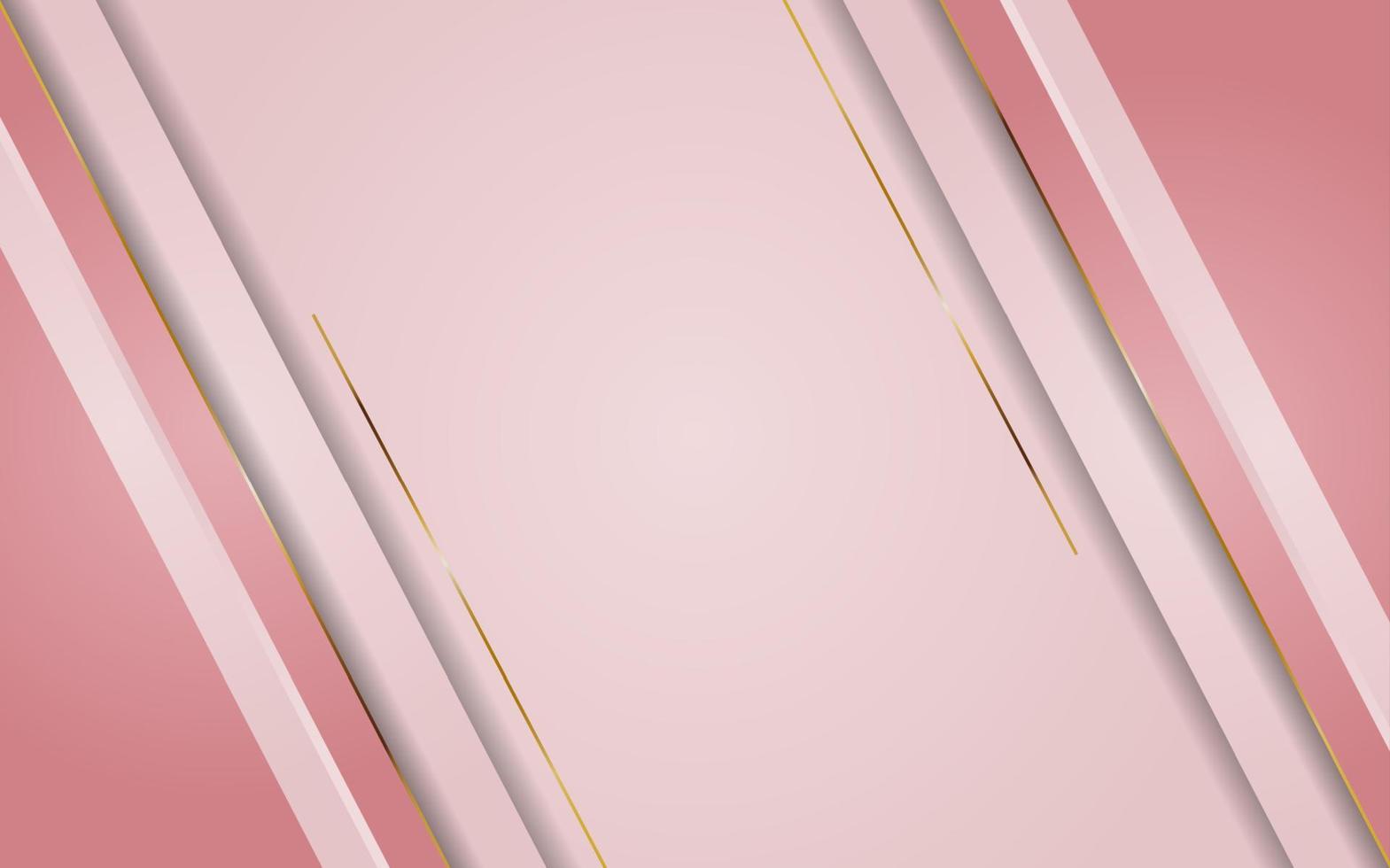 Luxury pink gradient background combination with line gold vector