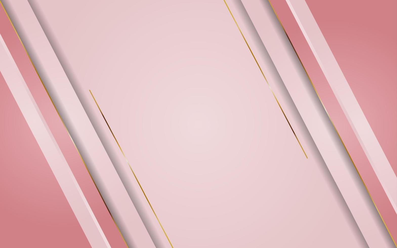 Luxury pink gradient background combination with line gold vector