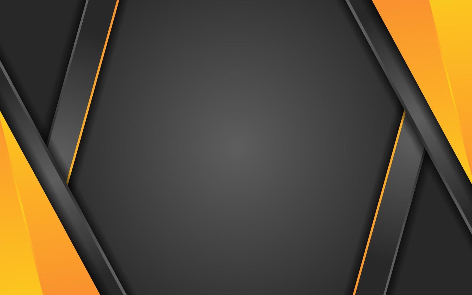 Abstract black gradient background with futuristic line gold vector