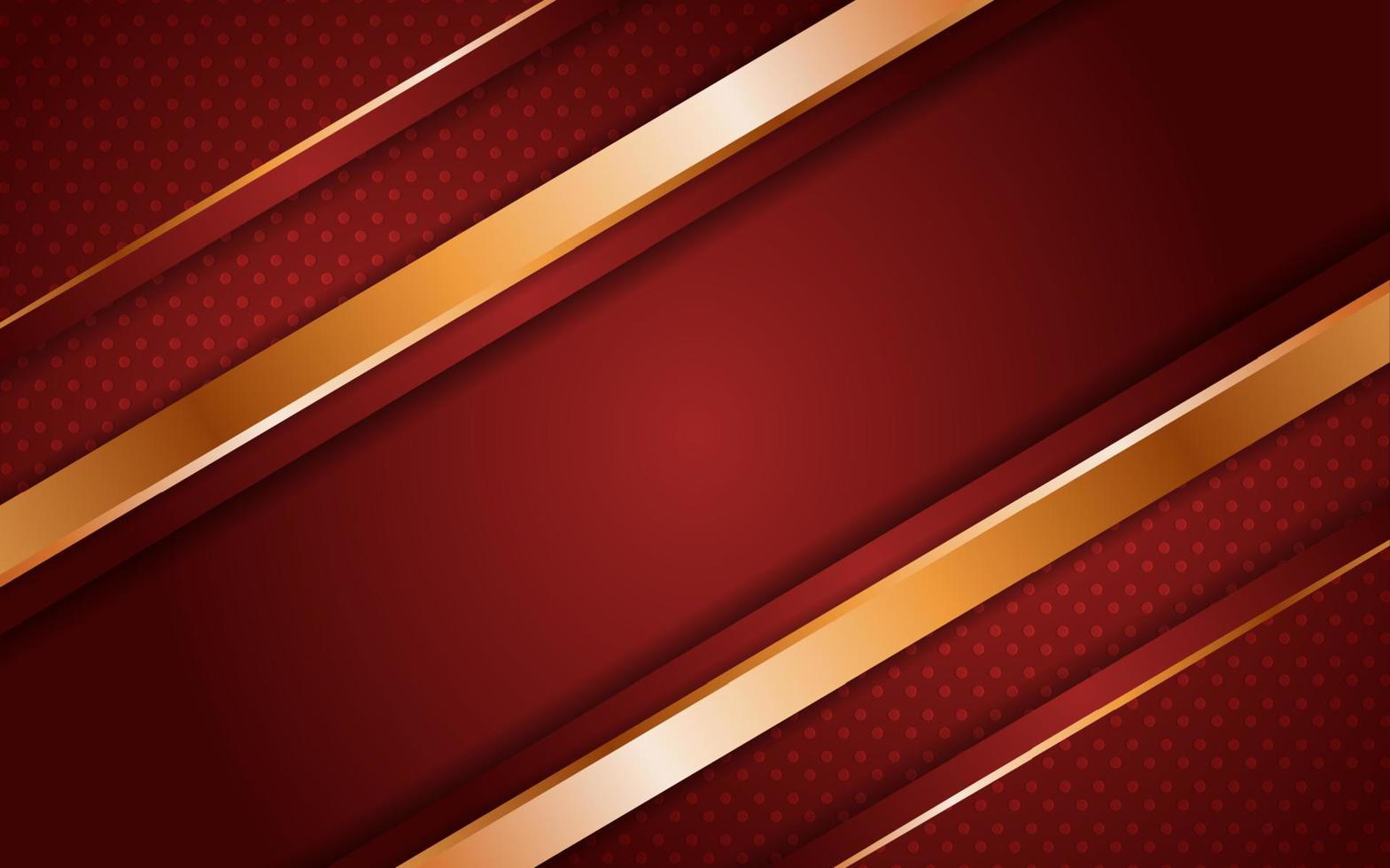 Abstract Dark Red Background with Overlap Layer and Golden Lines vector