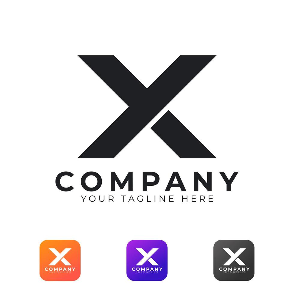 Creative Abstract Initial Letter X Logo Modern and Elegant. Black Geometric Shape Arrow Style. Usable for Business and Branding Logos. Flat Vector Logo Design Ideas Template Element. Eps10 Vector