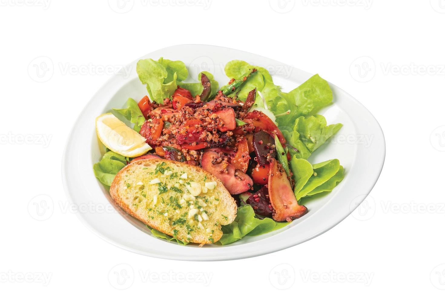 Healthy nutrition Bowl Salad in white plate photo