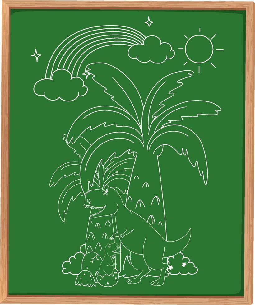 A board with a doodle sketch design on white background vector