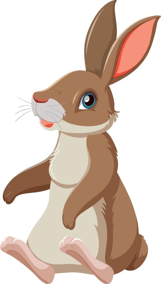 Cute bunny with brown fur vector