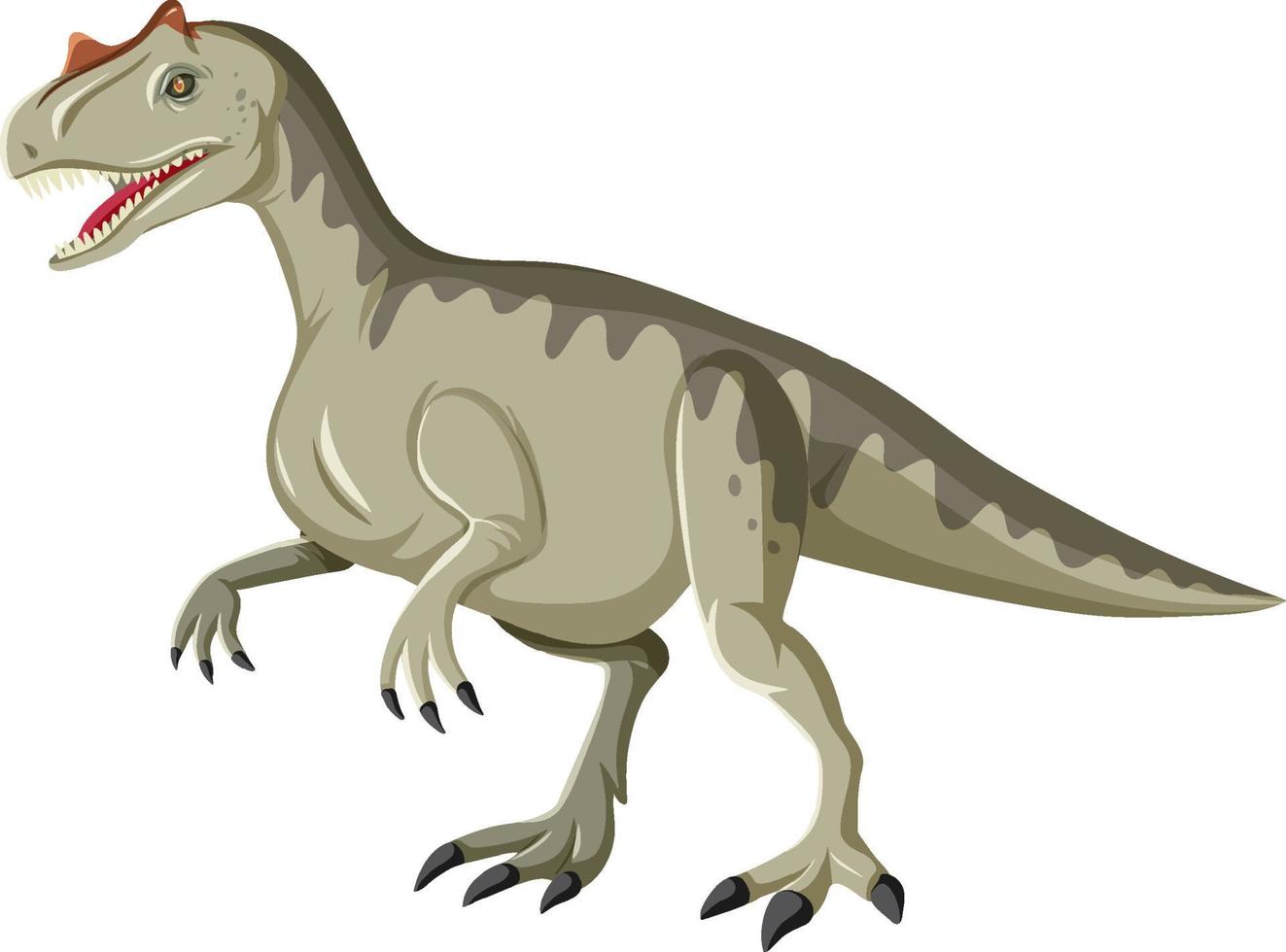 dinosaurio alosaurio sobre fondo blanco vector