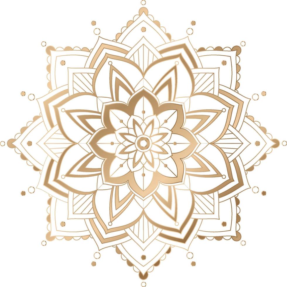 Vintage mandala with thin lines vector