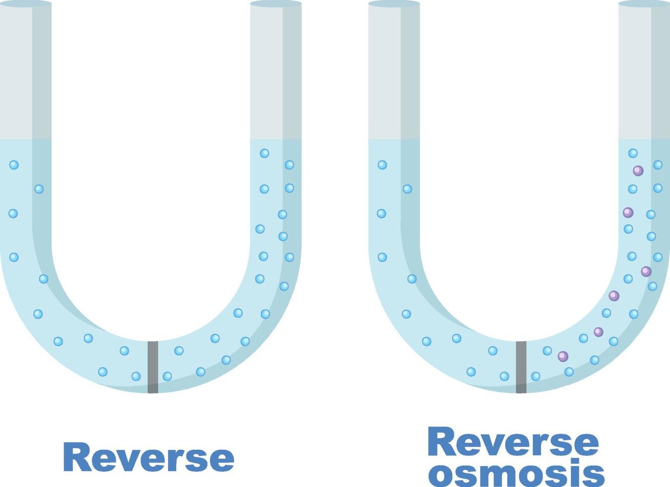 Reverse osmosis desalination plant concept vector