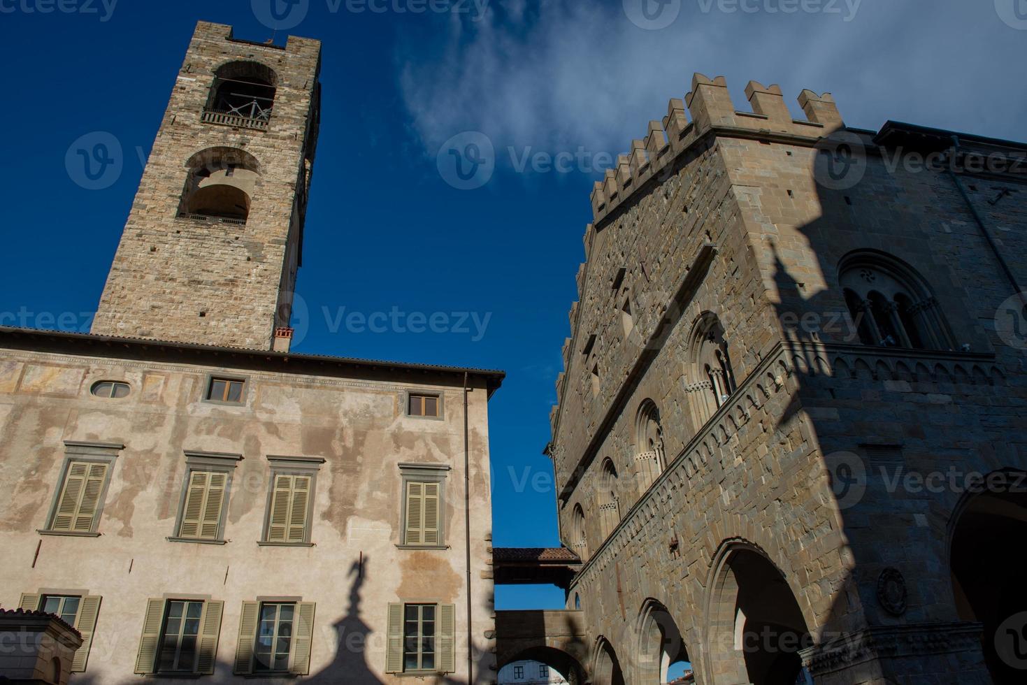 Historical monuments of the city of Bergamo. photo