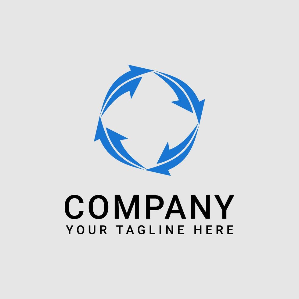 Business Company Logo Template With a Circular Arrow Icon vector