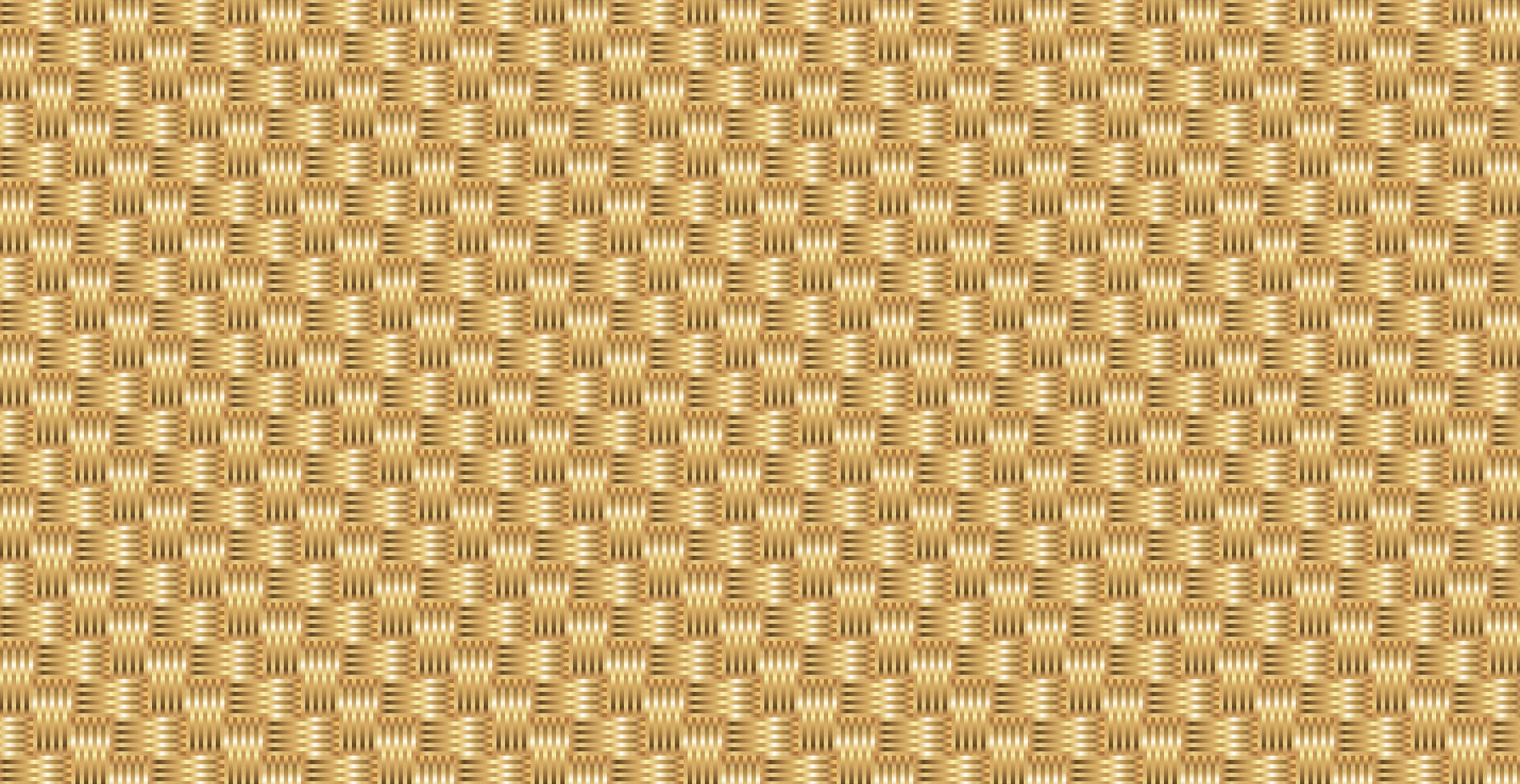 fondo panorámico de mimbre dorado, elementos repetitivos - vector