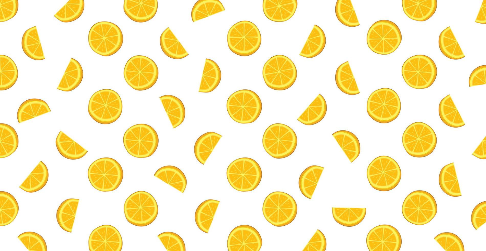 Panoramic pattern web background of rings and orange slices - Vector