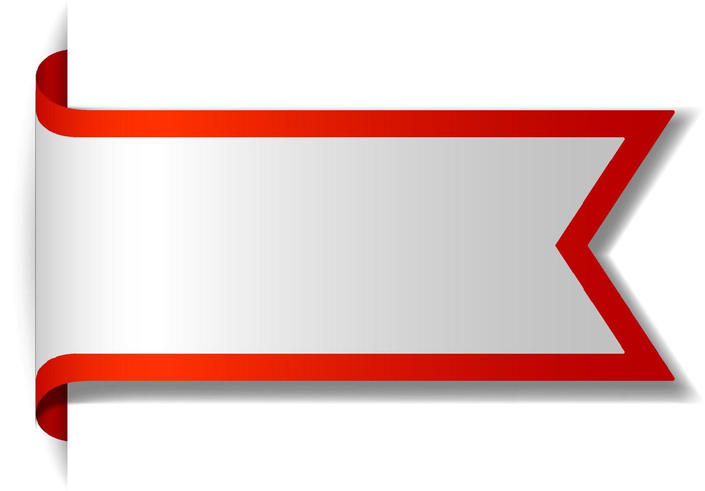 Red banner design on white background vector