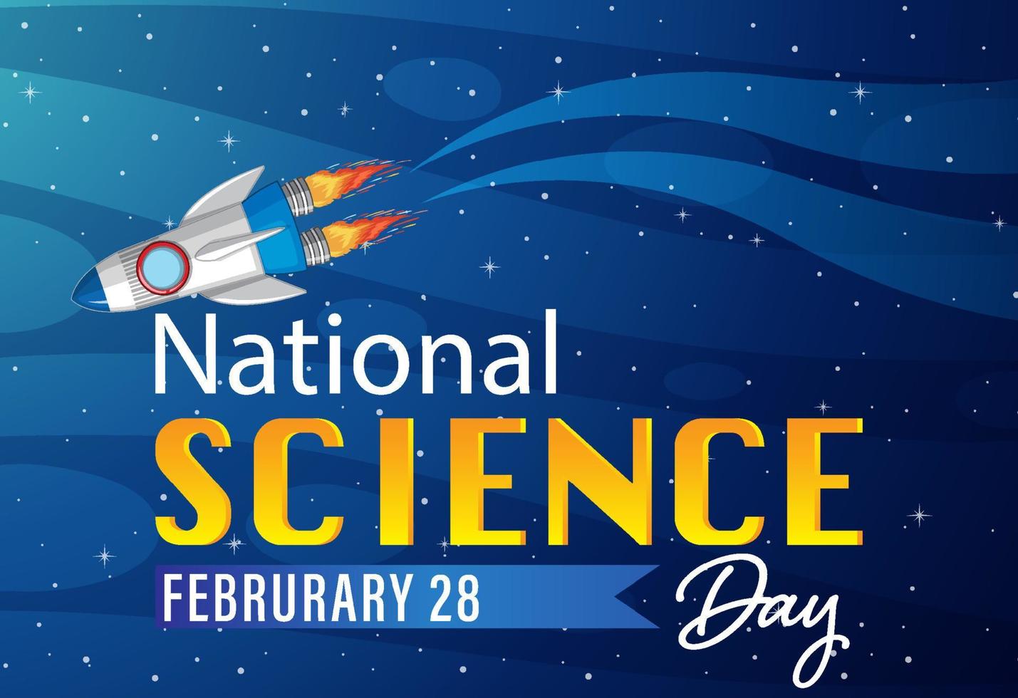 National Science day poster design vector