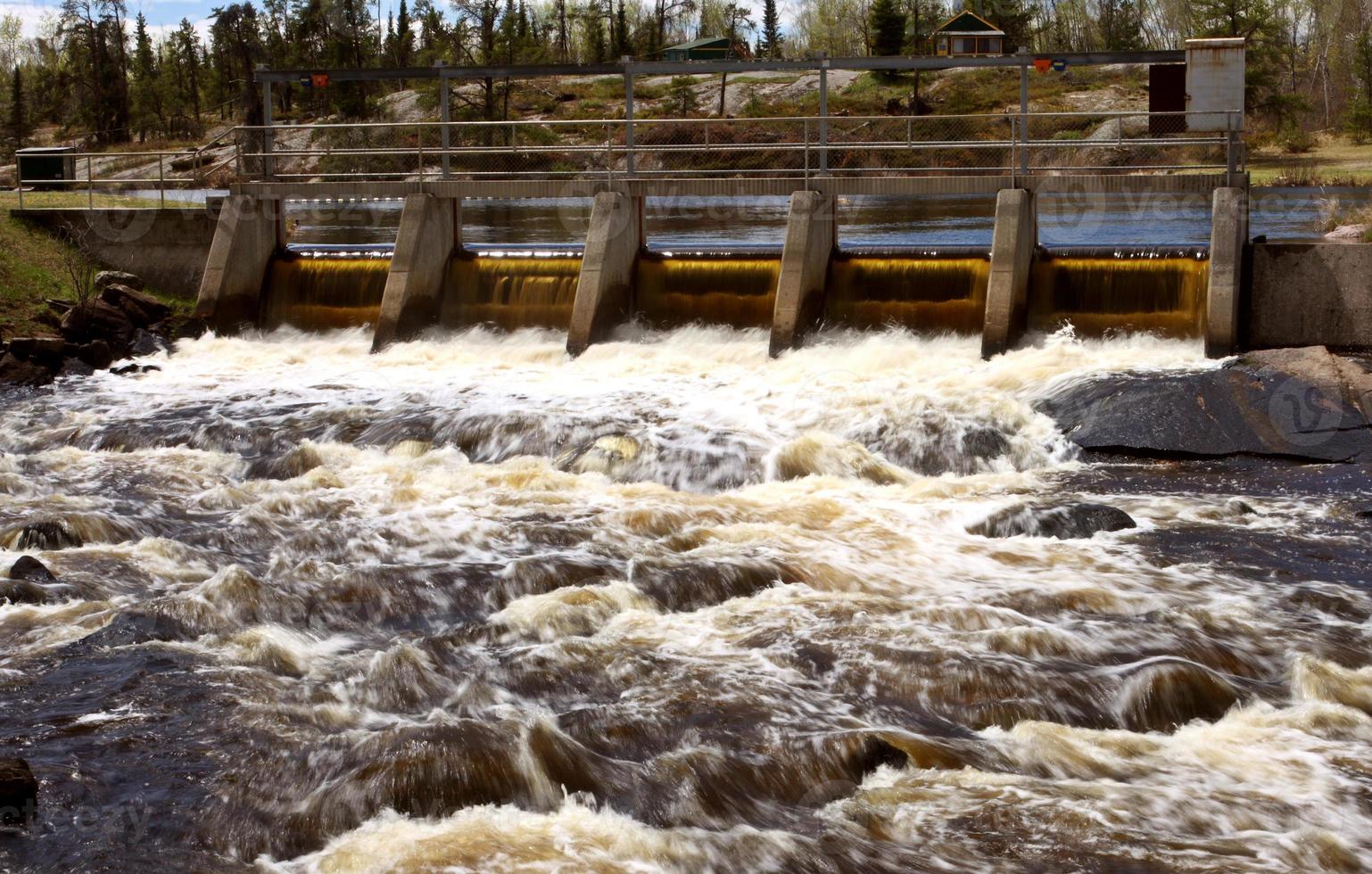 River lock and rapids in Manitoba photo